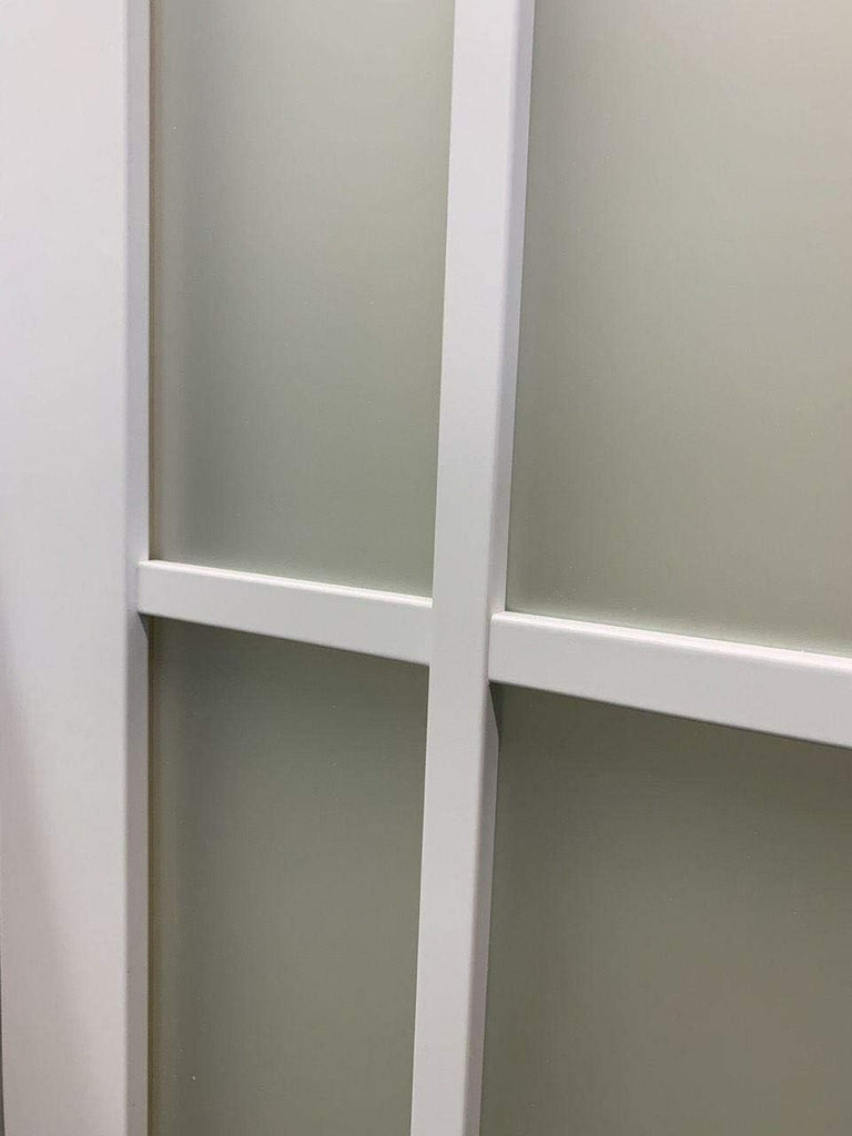 Sturdy Double Barn Door 84 x 84 inches with Frosted Glass 12 Lites | Felicia 3312 Matte White | Top 