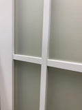 Solid French Door Frosted Glass 12 Lites 32x80 inches | Felicia 3312 Matte White | Single Regural Pa