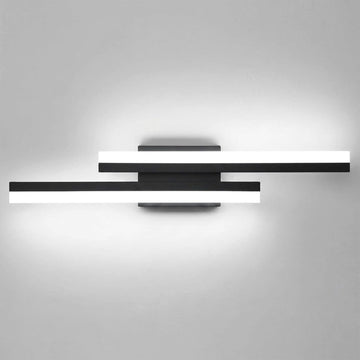 Modern Bathroom Light Fixtures Over Mirror: ETL Certified 18-Inch Retractable Vanity Light Bar , Dimmable LED Black