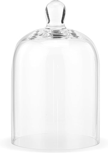 Decorative Glass Candle Cloche, Classy Clear, Glass, 4 x 7