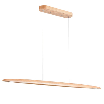 71" 40W Wood LED Linear Pendant Light Fixture Led Dining Room Light Dimmable Hanging Light Fixture Kitchen Island