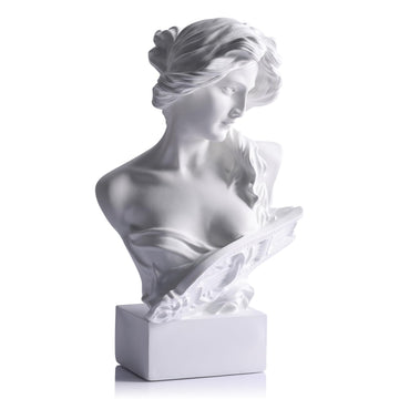 11.8" H Greek Mythology Bust Statue Decor, Artemis Statues Goddess Figurines, Used for Sketch Practice Aesthetics