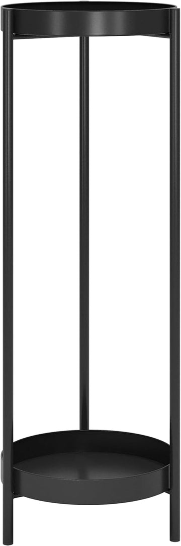 30" Plant Stand, 2 Tier Metal Flower Plants Holder with 2 Removable Display | Easy Install for Indoor or Outdoor,Pot