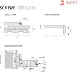 Lucia 2166 | Double Swing Interior French Doors with Glass, Solid Wood, Hardware Included, 72x80, Bl