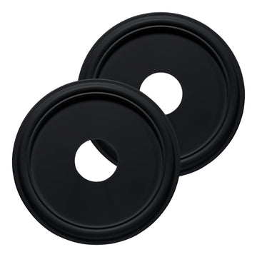 Molded Nylon Ceiling Medallion for Light Fixtures and Ceiling Fans Black 13"OD x 4"ID x 1-1/8"P (Fits Canopies up to