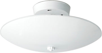 Round Close to Ceiling Fixture, White -12 Inches