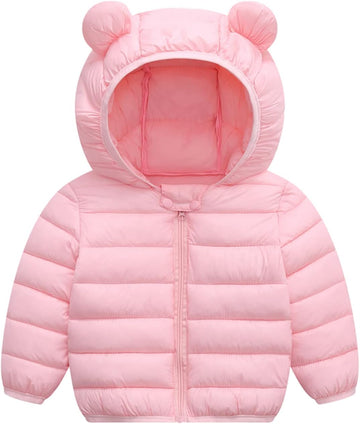 Baby Boys Girls Winter Coats Toddler Bear Hoods Down Jacket Infant Kids Light Puffer Padded Outwear