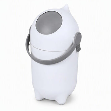 15L/4 Gallon Diaper Pail, Baby Diaper Bin with Airtight Lid, Trash Can with Double Odor Locking,Portable Eco-Friendly