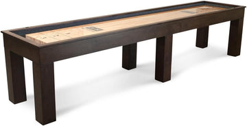 Shuffleboard Table (12FT,Natural Walnut and Antique Coffee)