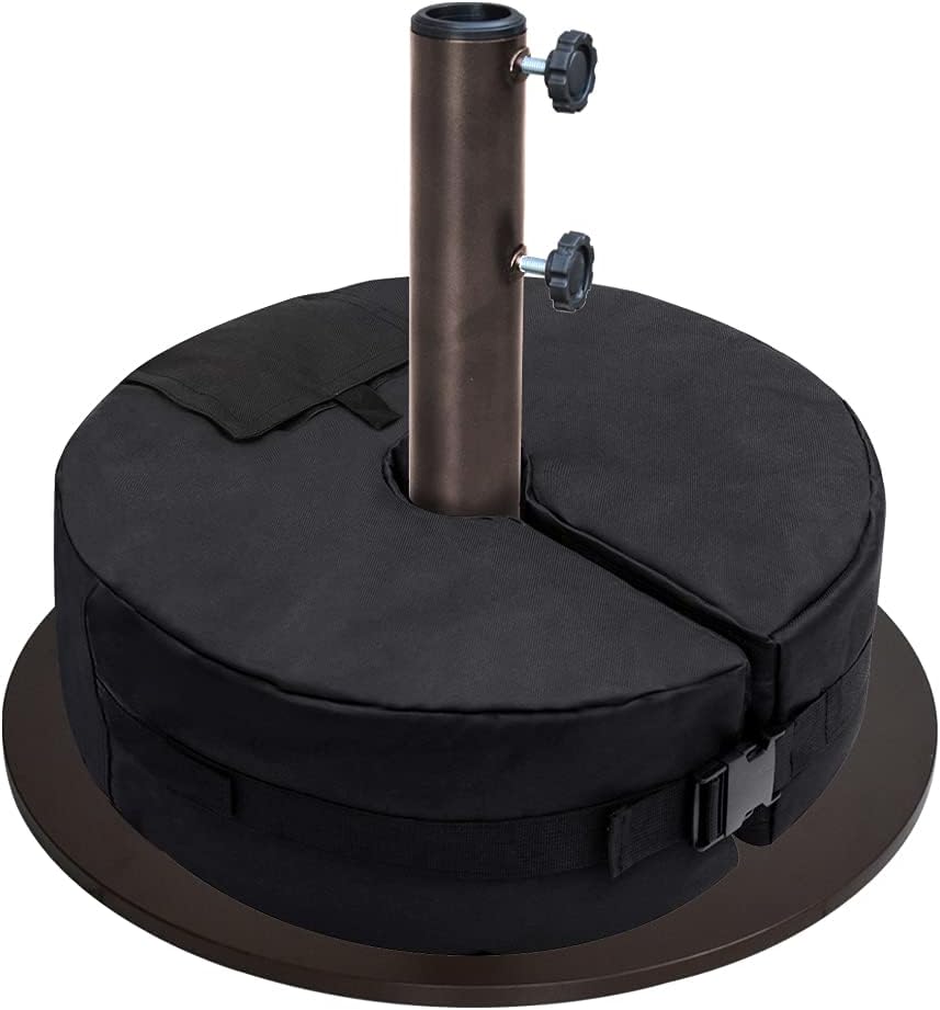 USA Up to 140 lbs Heavy Duty Round Umbrella Base, Steel Plate Patio Umbrella Stand Holder or Patio Table