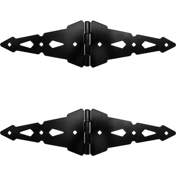 Black 10" Western Strap Hinge Kit, Pair, Wood Gates Hinge