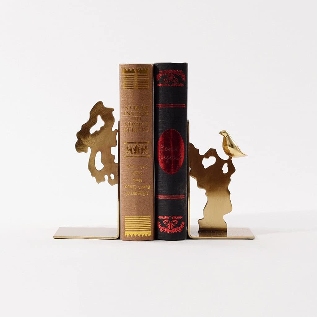Ends Creative BookEnd Fashion Bookends Personality Modern Metal Bird Rockery BookEnds Office Practical Decoration