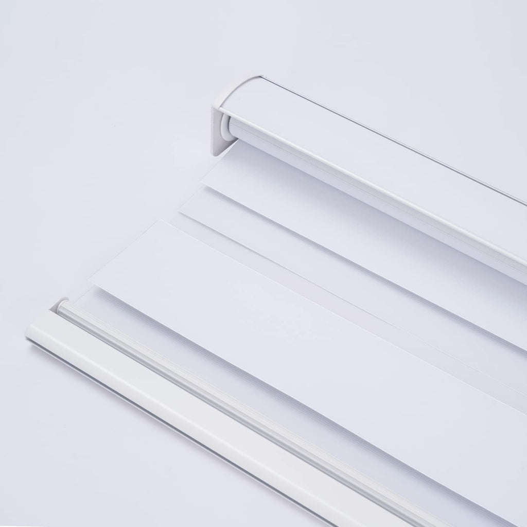 Custom Zebra Blinds for Windows, Cordless Zebra Blinds Custom Size, Blackout(85%) Custom Zebra Shades, Dual Layer