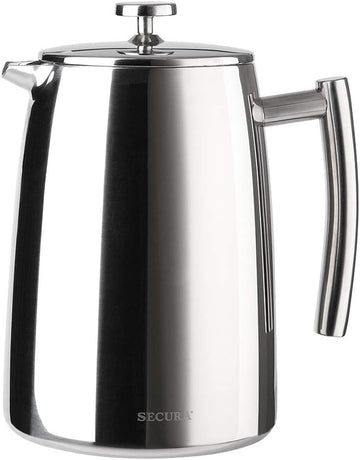 French Press Coffee Maker, 50-Ounce, 304 Stainless Steel Insulated Coffee Press with Extra Screen