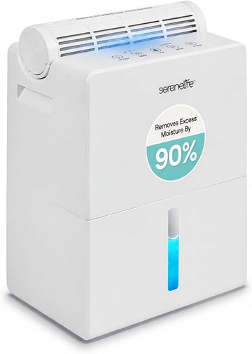 91 OZ Dehumidifier For Home | Covers 1200 SQ FT For Basements, Bedrooms