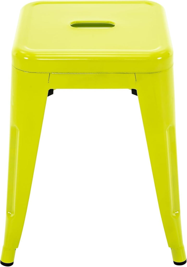 18 inch Industrial Metal Bar Stools, Counter Height Industrial Stools, Stackable Backless Design Island, Bar & Patio