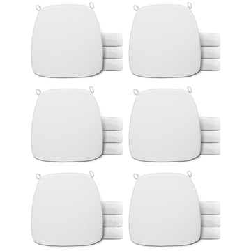 24 Pieces Wedding Ballroom Chair Cushion 15 x 15 Inch, White