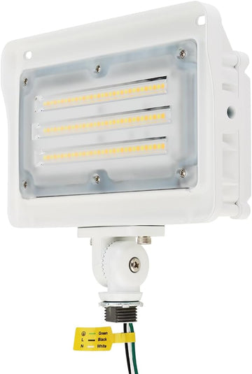 LED Flood Light Outdoor, Dusk-to-Dawn Photocell, 50W/40W/30W 3CCT | 3000K/4000K/5000K 6500LM, IP65 Waterproof