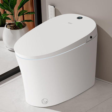 Smart Toilet Bidet with Auto Open Close,Foam Shield,1000G MaP Flush Score,ADA Comfort Chair Height,Blackout