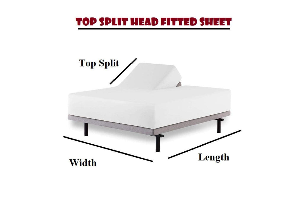 100% Microfiber 4-Piece Split Top Sheets Sets for Adjustable Bed with 18" Inch Deep Pocket Flex Head