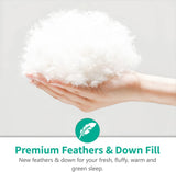 Luxury All Season Down Feather Fibers Comforter Full/Queen Duvet Insert