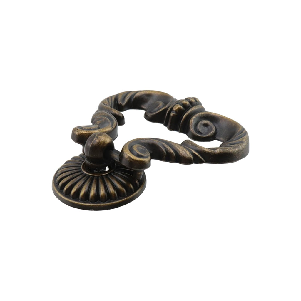 2Pcs Vintage Antique Bronze Cabinet Pulls Single Hole Pull Ring