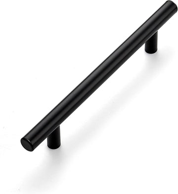 1 Pack 7.38'' Cabinet Pulls Matte Black Stainless Steel Kitchen Cupboard Handles Cabinet Handles 7.38'' Length, 5''