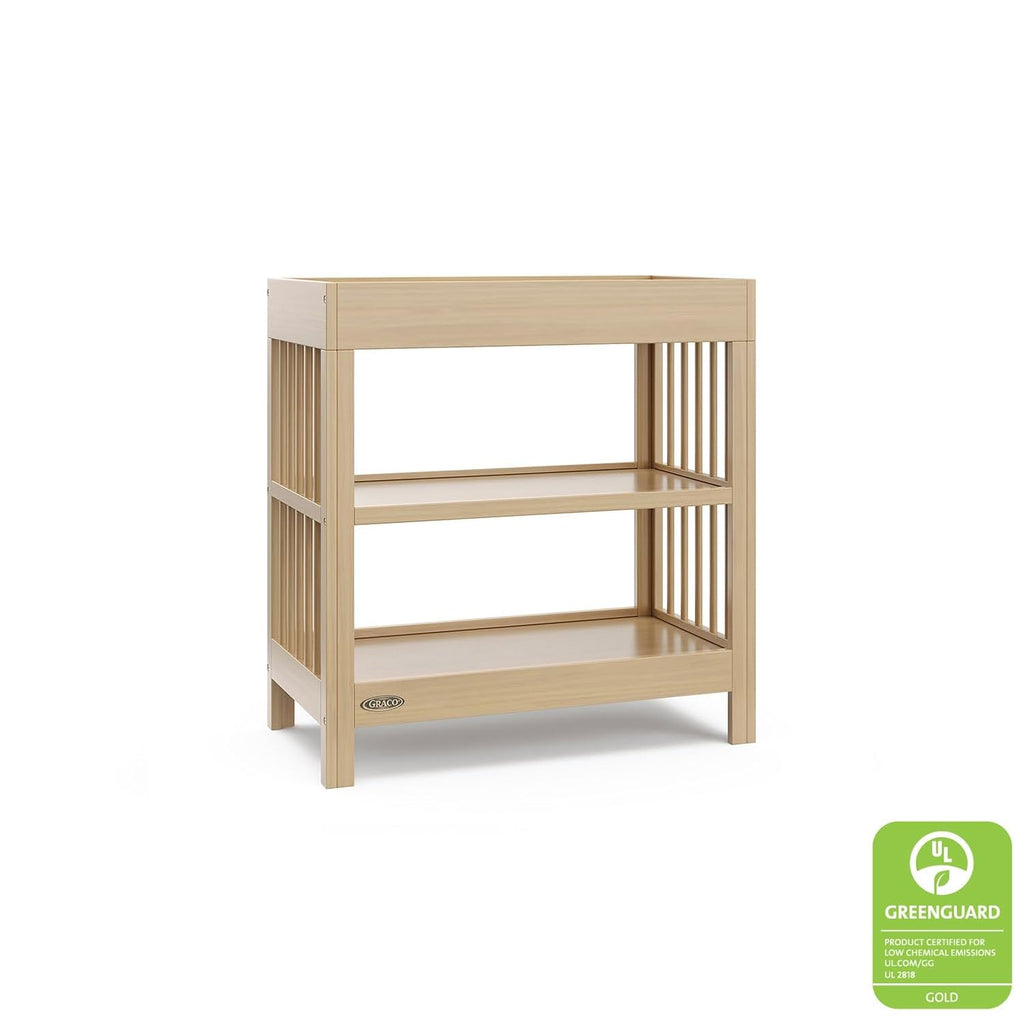 Changing Table with Water-Resistant Changing Pad, Driftwood | GREENGUARD Gold Certified, Includes Bonus