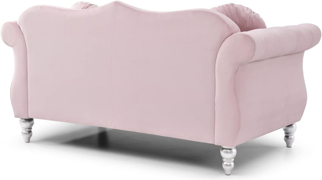 Old World Charm Loveseat, Pink