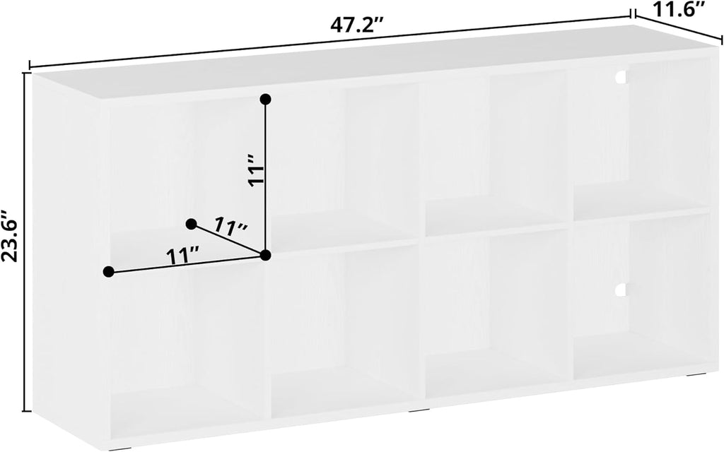 IROCNK Bookshelf, 8-Cube Storage Cube Shelf Organizer