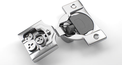 20 Pack, 1/2" Overlay 3D Soft Close Concealed Hinge for Face Frame Door, Smooth Slow Self Closing Hinges, Satin Nickel