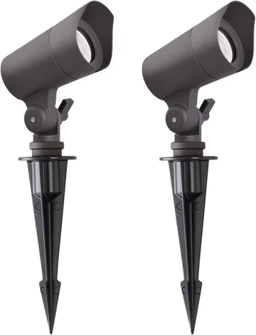 LED Landscape Lights with Connectors, 12V Low Voltage, Warm White 3000k, 4W, 175LM, Outdoor Waterproof Garden Pathway