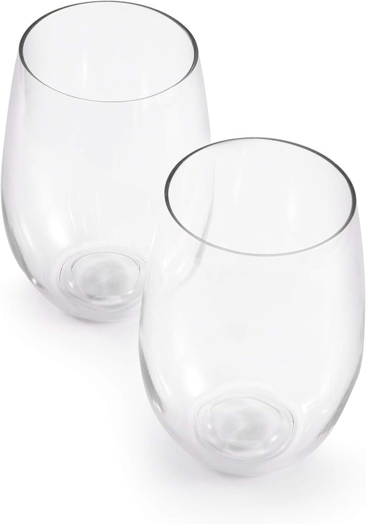 Wine Glasses glasses drinking set 16 OZ Tritan, Stemless Wine Glasses Set of 4, plastic wine glass Outdoor