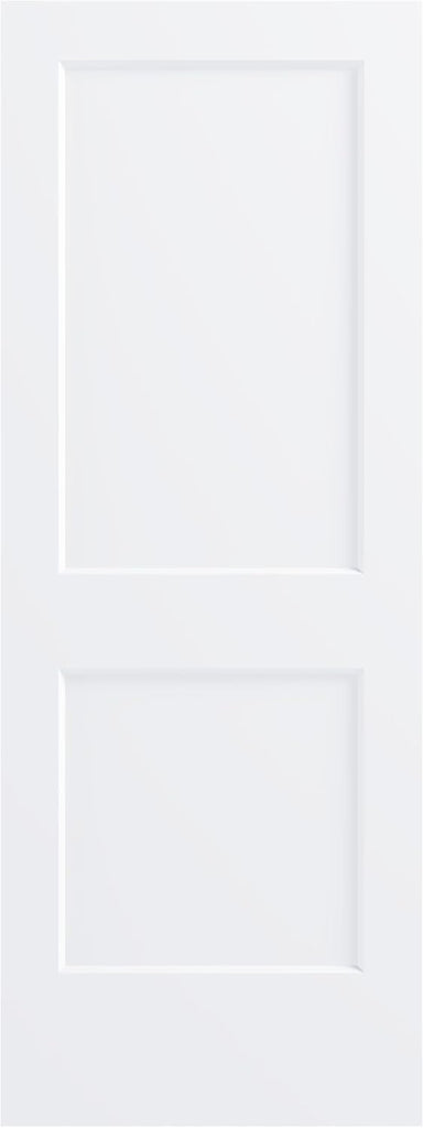 30"x80" 2-Panel Shaker Style White Primed Hollow Core Interior Molded Door Slab, NOT Pre-drilled and NOT Included Hardware, Pre-Assembled Interior Door for Pantry, Laundry, Closet
