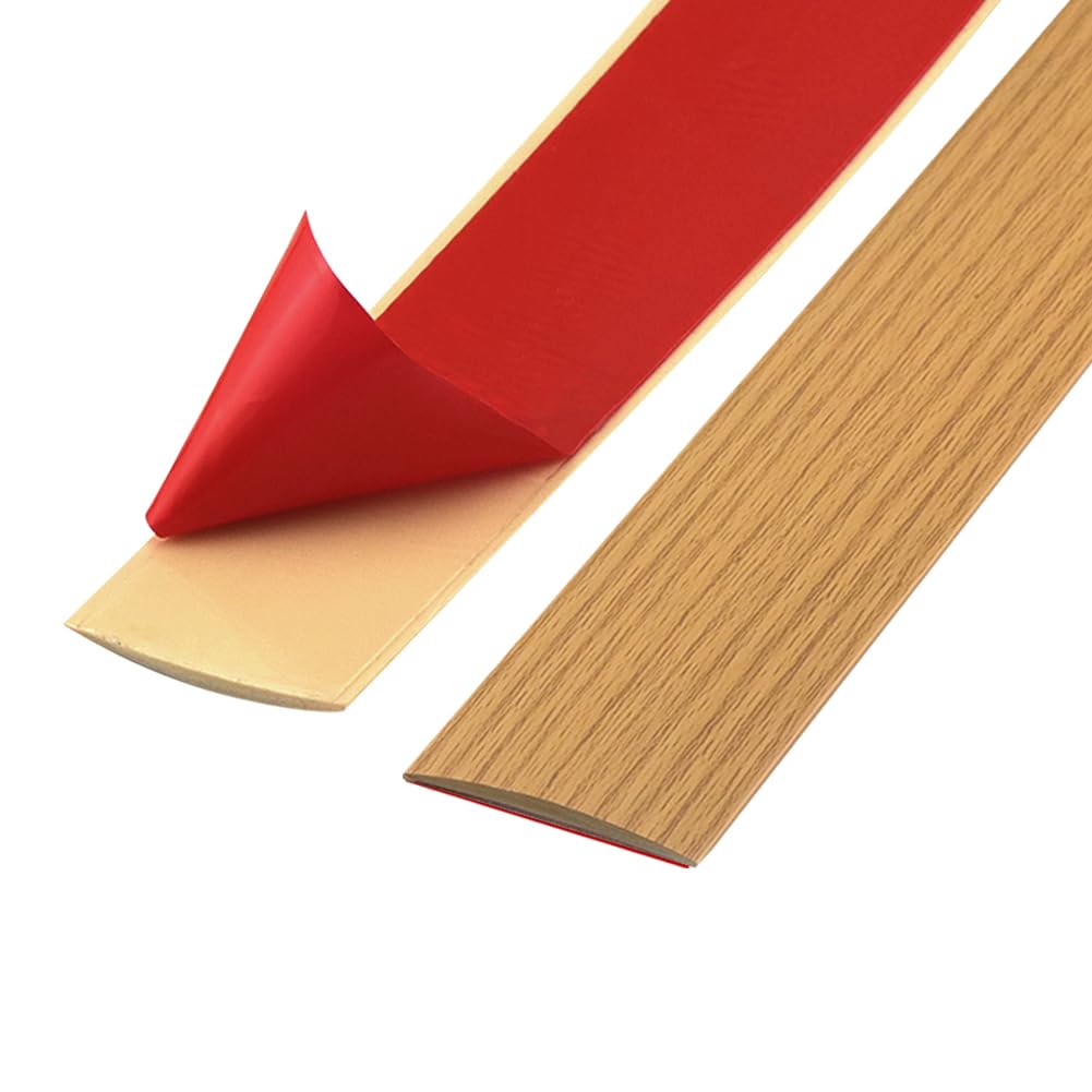 Floor Transition Strip 2"/6.6FT Threshold Strip Vinyl Floor Trim Brown