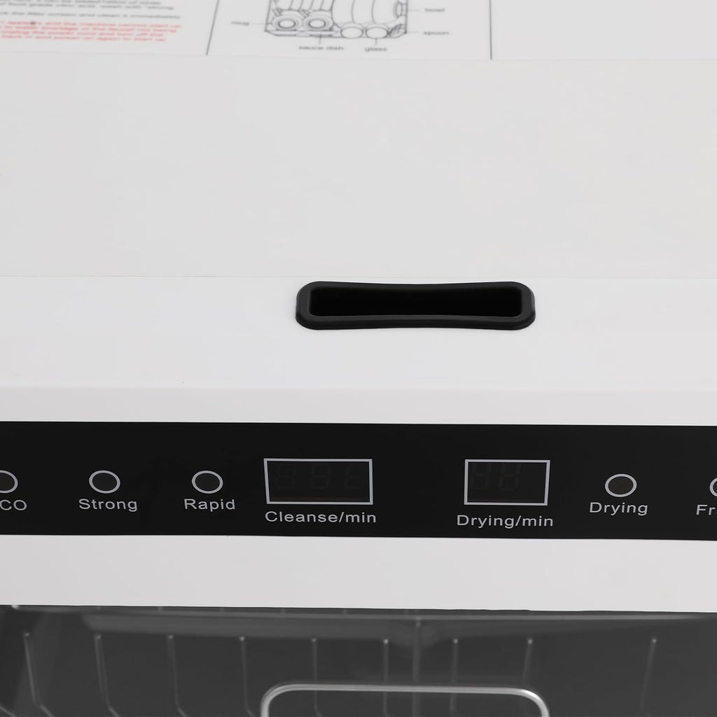 Countertop Dishwasher 800W Portable Mini Dishwasher 6.8L/1.8 Touch Controls Gallon Portable Dishwasher Countertop with 360° Rotating Spray for Apartment RV Dorms