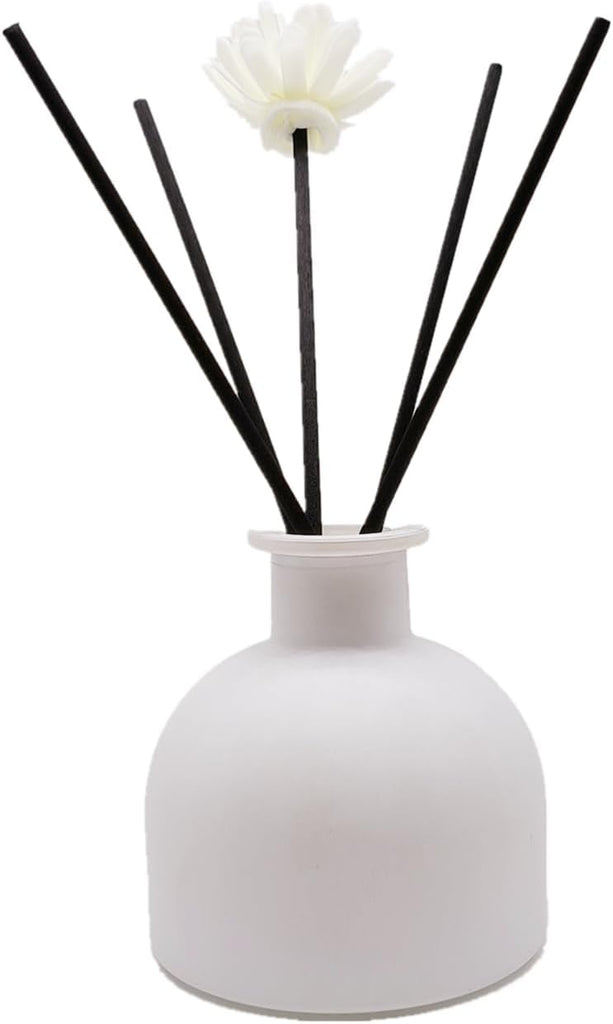 Perfume Reed Diffuser Bottle,Empty Glass Container 100ml Fragrance Accessories use with Black Sticks for DIY - Set of 2