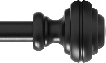Curtain Rods for Windows,3/4 inch Heavy Duty Adjustable Decorative Curtain Rod with Modern Finials,Window