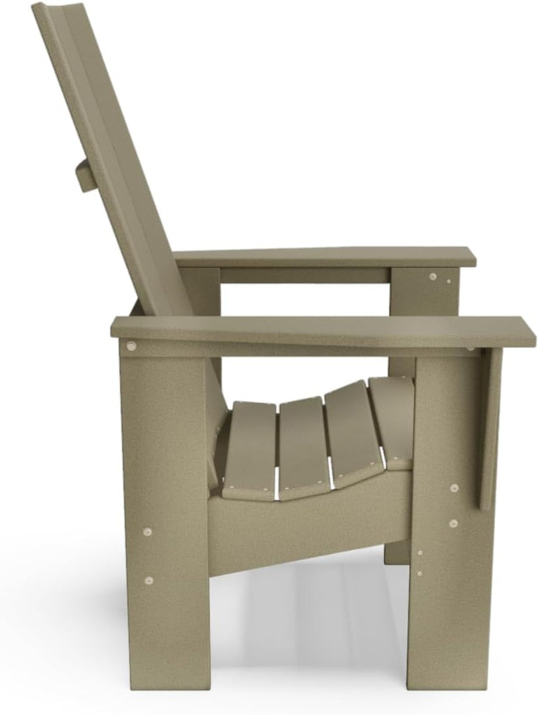 Alpine Adirondack with Raised & Upright Seat (Weathered Wood)