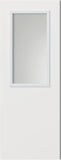 Entry Door, 32" x 80", 1-Panel Frosted Glass Front Door, Solid Wood & MDF Construction, Waterproof Primer, Easy to