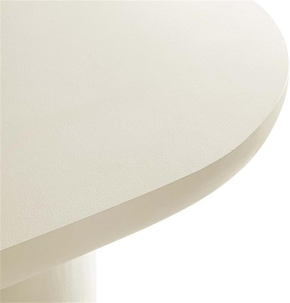 EEI-6764-WHI Caspian 72" Oval Concrete Dining Table, White