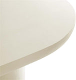 EEI-6764-WHI Caspian 72" Oval Concrete Dining Table, White