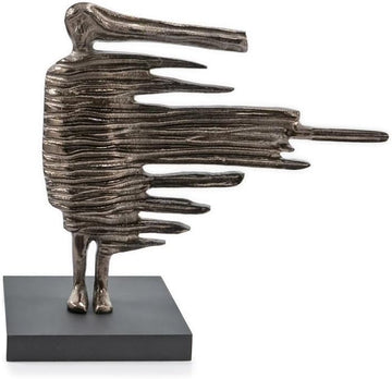3717 Brisa Blown Away Sculpture, Abstract Modern Sculpture Decor , and Shelf, Bronze-Finished Statue, 11.5" H