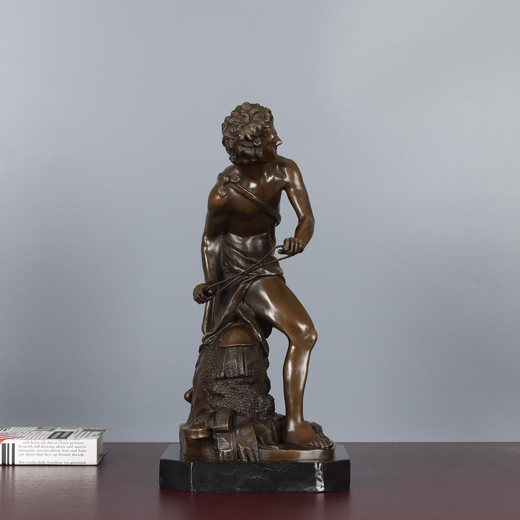 Bronze David Statue by Italian Sculptor Bernini Replica Sculpture Collectible Figurine Art