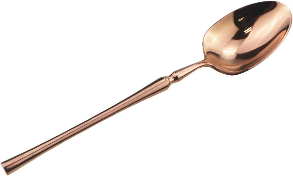 20-Piece Copper Flatware Set 304 Stainless Steel Fork Spoon Cutlery Luxury Mirror Polished Silverware, Dishwasher Safe