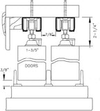 Sliding Closet Bypass Doors 60 x 96 inches | Base 7233 White | Rails Hardware Set | Wood Solid Bedro