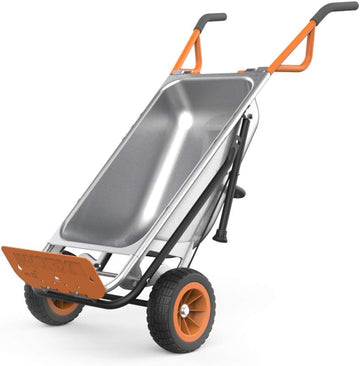 Wheelbarrow Heavy Duty Dolly, 8-in-1 Aerocart Garden Cart, WG050 | lift 200 lbs like lifting 17 lbs; 8-in-1