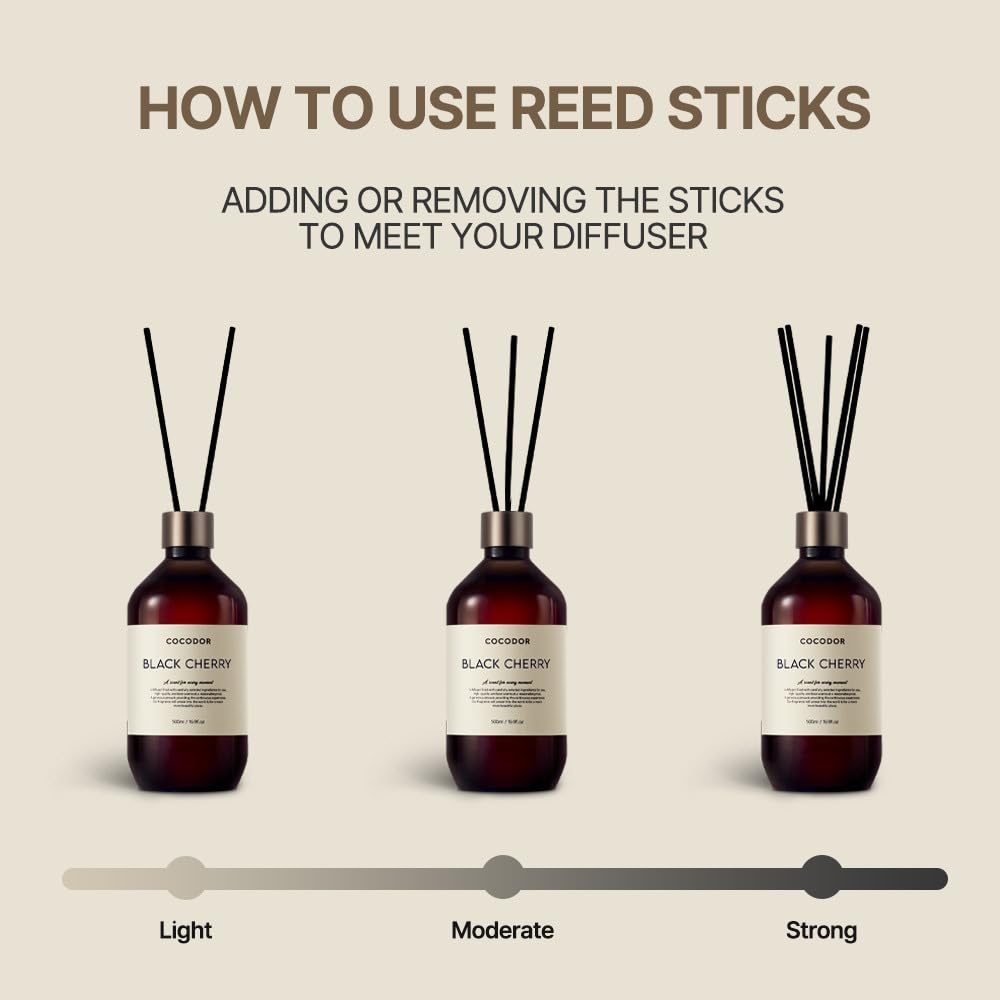 Premium Reed Diffuser/Cashmere Vanilla /16.9oz /1 Pack/Large Capacity Fragrance Scent Oil Stick Diffuser Set Bathroom