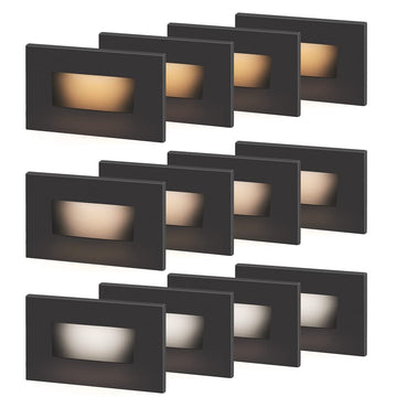 AC/DC Low-Voltage LED Step Lights, 3CCT, 12-Pack