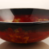 Red Glass Vessel Sink with Faucet and Drain Combo 16 Inch Tempered Glass Bathroom Sink Above Counter